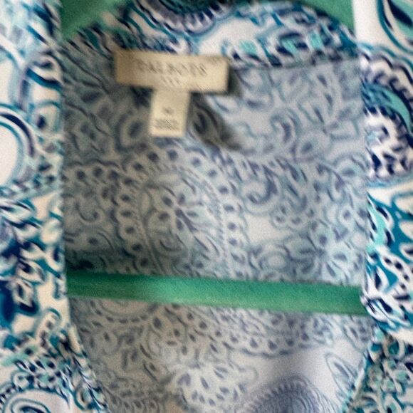 Talbots Blue Paisley Wrap Dress - Picture 4 of 5